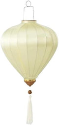 EYPKPL Cloth Lantern with Tassel Oval Silk Lantern Chinese New Year Lantern Japanese Vietnam Hanging Lantern Solid Color Chinese Lanterns(Beige,18 Inch) by EYPKPL