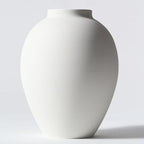 White Vase for Home Decor - Modern Farmhouse Ella Flower Vase for Table by RyddeligHome-AestheticHomeDecor