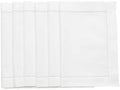 Solino Home Cotton Linen Placemats White Hemstitch, 14 x 19 in, Set of 6 by SolinoHome