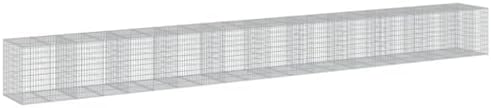vidaXL Galvanized Iron Gabion Basket - 413.4"x39.4"x39.4" - Tool-Free Assembly for Landscaping, Walls, Screens, Outdoor Decor by vidaXL