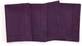 Solino Home Cotton Linen Napkins Purple Hemstitch, 20 x 20 in, Set of 4 by SolinoHome