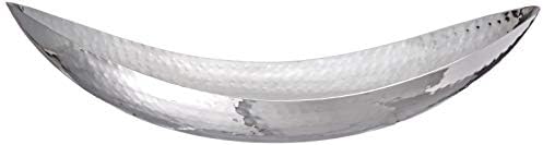 Elegance Hammered 14-1/2 by 8-Inch Stainless Steel Oval Fruit Bowl - Image 2