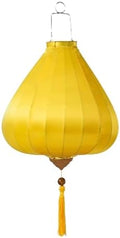 EYPKPL Oval Chinese Lantern Solid Color Silk Lantern Japanese Hanging Lantern Traditional Oriental Lantern with Tassel Vietnamese Lantern Lamp(Yellow,12 Inch) by EYPKPL