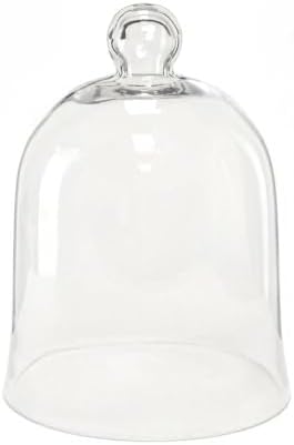 CYS EXCEL Glass Bell Dome Cloche (H:16" W:12") Enchanted Rose Glass Cover Cake Dessert Display Terrarium Jar Plant Cover by CYSEXCEL%C2%AE