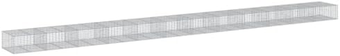 vidaXL Gabion Basket - Extra Large 472.4"x39.4"x19.7" Galvanized Iron Cage for Garden Retaining Wall/Outdoor Decor - Image 7