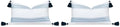 Hofdeco Premium Coastal Patio Indoor Outdoor Lumbar Pillow Cover Only, 12"x20" Water Repellent for Backyard, Couch, Baby Blue Embroidered Stripes with Tassels (Pack of 2) by HofdecoPremium