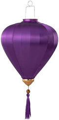 EYPKPL Cloth Lantern with Tassel Oval Silk Lantern Chinese New Year Lantern Japanese Vietnam Hanging Lantern Solid Color Chinese Lanterns(Dark Purple,16 Inch) by EYPKPL