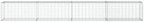 vidaXL Gabion Basket with Cover 157.5"x19.7"x19.7" Galvanized Iron - Image 5