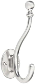 TUNNY Towel Hooks - 5 Pack Matte Nickel Brushed Coat Hook for Bathroom, Bedroom, Kitchen - Decorative Wall Hooks for Robe, Clothes, Cabinet, Closet - Bathroom Hardware by TUNNY