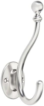 TUNNY Towel Hooks - 5 Pack Matte Nickel Brushed Coat Hook for Bathroom, Bedroom, Kitchen - Decorative Wall Hooks for Robe, Clothes, Cabinet, Closet - Bathroom Hardware by TUNNY