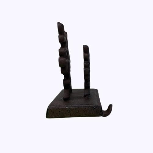 Chalily 3-D Double Snowflake Stocking Holder Cast Iron Hooks for Christmas Socks Easily Rest on a Mantel, Fireplace, or Book Shelf Heavy Duty & Durable Holiday Season Decor - Image 5