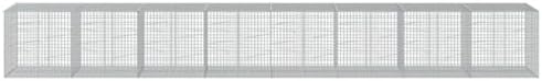 vidaXL Gabion Basket with Cover 315"x39.4"x39.4" Galvanized Iron - Image 5