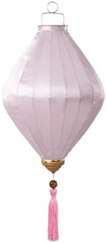 EYPKPL Chinese Lantern Oval Silk Lantern Traditional Oriental Hanging Lantern with Tassel Vietnamese Lantern Chinese Festive Satin Lantern(Light Pink,12 Inch) by EYPKPL