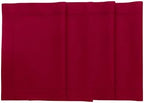 Solino Home Cotton Linen Placemats Red Soft Woven, 14 x 19 in, Set of 4 by SolinoHome