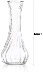 Set of 24 Glass Vase, Bud Vases in Bulk with Lace for Floral Arrangements, Events, Home Decor Weddings, Table Centerpiece (Clear, 24) - Image 3
