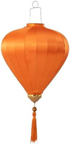 EYPKPL Cloth Lantern with Tassel Oval Silk Lantern Chinese New Year Lantern Japanese Vietnam Hanging Lantern Solid Color Chinese Lanterns(Orange,14 Inch) by EYPKPL