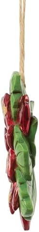 Enesco Jim Shore Heartwood Creek Legends of Christmas Poinsettia Hanging Ornament, 3.35 Inch, Multicolor - Image 3