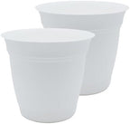 The HC Companies Eclipse Round Planter Pot, 20 Inch, White, 2-Pack by TheHCCompanies