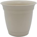 The HC Companies Eclipse Round Planter with Saucer - Outdoor & Indoor Plant Pot with Drainage Holes - Lightweight, UV-Resistant Plastic Pots for Plants, Flowers & Herbs (16" Cottage Stone, Pack of 1) by TheHCCompanies