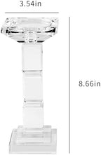 Kitcom Crystal Candlestick Holders for Home Decor Pack of 2, Crystal Pillar/Taper Candle Holder Table Centerpieces for Party and Wedding Decoration(8.6inch Tall), Clear - Image 2