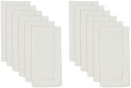 SARO LIFESTYLE Classic Hemstitch Cloth Napkins (Set of 12) - Elegant Everyday Dinner Napkins with Textured Fabric and Hemstitched Border for Dining Tables and Formal Entertaining, 18"x18", White - Image 2