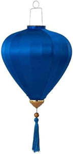 EYPKPL Cloth Lantern with Tassel Oval Silk Lantern Chinese New Year Lantern Japanese Vietnam Hanging Lantern Solid Color Chinese Lanterns(Dark Blue,12 Inch) by EYPKPL