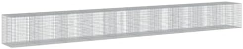 vidaXL Gabion Basket with Cover 393.7"x39.4"x39.4" Galvanized Iron by vidaXL