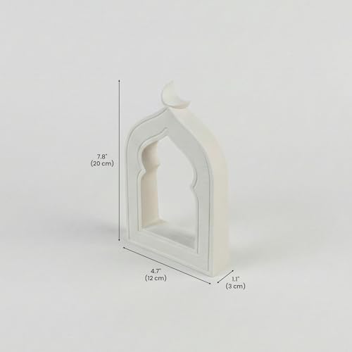 iwa concept Islamic Mihrab-Inspired Table Decor, Freestanding White Stone Decoration, Ramadan and Eid Home Decoration - Image 4