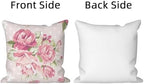 Pink Flower Throw Pillow Covers 26"x26" Set of 4, Romantic Spring Blooming Red Roses Floral Cushion Cases for Couch Chair Sofa Bed Living Room Garden Car Indoor Outdoor Home Decorative - Image 7