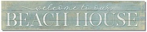 Welcome Beach House Pallet Wood Entryway Sign by HighlandHome