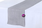 VDS Pack of 15, Burlap Table Runner 100% Natural Jute Rustic Hessian Table Cloth Centrepiece for Wedding Bridal Shower Birthday Event Party Banquet Table Decoration (Size 12X108 Inch)(Silver Grey) - Image 2