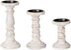 JFY Designs Alba Wood Candle Holders for Pillar, Farmhouse Fireplace Décor by JUSTFORYOUDESIGNS