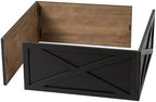 Glitzhome Christmas Tree Collar, 26" L Washed Black Wooden Tree Collar Tree Base Cover Christmas Tree Skirt Collar for 9ft Tree - Image 7