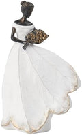 Guichifun Fairy Statue White Leaf Angel Girls Resin 7.5 x 4.5 x 11.5 Inch by Guichifun