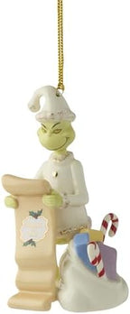 Lenox The Grinch's List Porcelain Christmas Hanging Ornament - Image 2