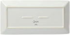 Gibson Home Gracious Dining Dinnerware, 3-Tier Rectangle Plate Serving Set with Gold Metal Stand, White - Image 7