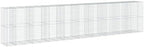 vidaXL Gabion Basket with Cover 374"x39.4"x78.7" Galvanized Iron - Image 7
