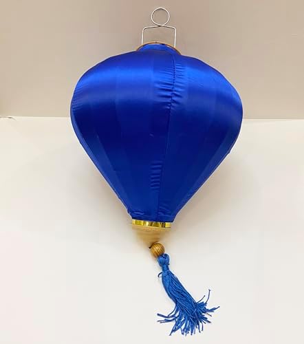 2 Pcs Chinese Lanterns, Multi-Color 12 in Silk Lanterns, Wedding & Holidays Decorations (Blue) - Image 5