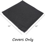 Outdoor/Indoor Sunbrella Throw Pillows Square Set of 2 Pieces 16 inch x 16 inch Spectrum Carbon - Cover Only, Insert Not Included - Image 5