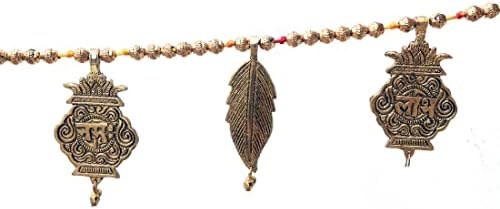 Door Wall Hanging Toran Bandanwar Indian Traditional Good Luck Charm Decoration & Gift Idea for Home Office Temple Pooja Festival Decorations Home Decor Items( with Shubh Labh Mango Leaf)(Size:-40'') - Image 6