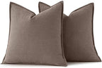MIULEE Decorative Linen Euro Sham Pillow Covers 24x24 Malt Ball - Image 6