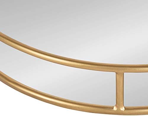 Kate and Laurel Felicia Modern Glam Metal Nesting Trays | Decorative Round Shape with Handles and Mirror Surface, Set of 2, Gold - Image 3