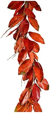 Serene Spaces Living 48in Long Artificial Magnolia Leaf Garland, Ideal to Hang at Wedding, Store Display, Window Sill, Fall Decor, Perfect Holiday Décor by SereneSpacesLiving