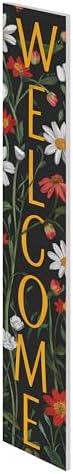8"x48" Spring Welcome Sign for Front Porch, Hello Spring Porch Sign for Front Door Durable PVC Welcome Home Decorations for Outdoors p (Design 15) - Image 3