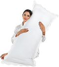 Ridhi White with White Scalloped 100% Cotton Throw Pillow Covers 20x54 Inch by Ridhi