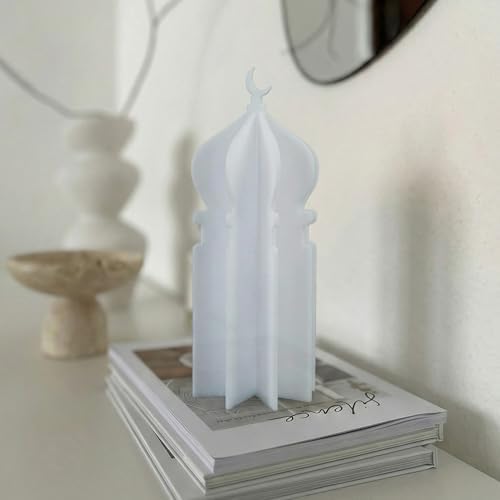iwa concept Islamic Minaret Table Decor Statue, 3D Acrylic Mosque Sculpture, Modern Minimalist Interlocking Statue for Ramadan, Eid and Muslim Home - Image 2