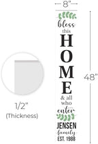 Personalized Welcome Sign for Front Door, Custom Welcome Sign for Porch Outdoor Welcome Home Decorations, 48"x8" PVC Sign (Design 25) - Image 5