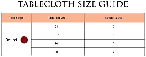 Simhomsen Embroidered Fall Autumn Harvest Pumpkins Tablecloth for Thanksgiving (Round 70 inches) - Image 5