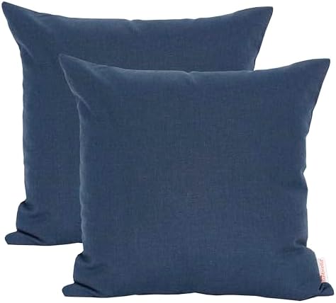 Outdoor/Indoor Sunbrella Throw Pillows Square Set of 2 Pieces 20 inch x 20 inch Cast Harbor - Cover Only, Insert Not Included by Unknown
