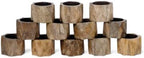 Lightnpro Natural Wooden Decorative Napkin Rings Set of 12, Serviette Napkin Rings Bulk for Party Decoration, Table Top Décor for Dinning Table, Everyday, Christmas, Easter Family Gatherings by Lightnpro